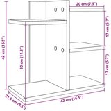  Organizator za stol crni 42 x 21 5 x 42 cm konstruirano drvo | shoptok.hr