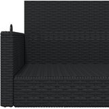  Klupa za ljuljanje crna 119 x 56 x 48 cm od poliratana | shoptok.hr