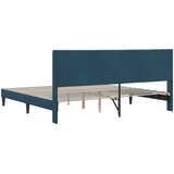  Krevetna konstrukcija s uzglavljem Plava 200 x 200 cm Baršun | shoptok.hr