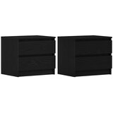  Noćni ormar s ladicama 2 pcs Crni hrast 50 x 40 x 43,5 cm | Eponuda.ba