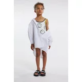 Marc Jacobs Otroška bombažna obleka bela barva
