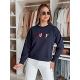 DStreet Bluza damska oversize z haftem SOFTRUS granatowa | Shoptok.si
