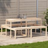vidaXL Piknik miza 160x134x75 cm trdna borovina Cene