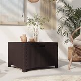 vidaXL Vrtna škatla 60x54x41 cm PP ratan rjava Cene