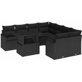  Sjedeća garnitura za vrt 9 kom. Crna poliratan 100 x 55 x 73 cm | shoptok.hr