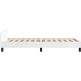  Posteljni okvir z vzglavjem bel 90x200 cm blago, (20795092) | Shoptok.si