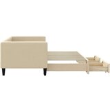  Izvlečna dnevna postelja s predali krem 80x200 cm bla | Shoptok.si