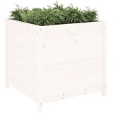 Vrtna sadilica bijela 82,5 x 82,5 x 78 cm od masivne borovine | shoptok.hr