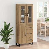  Highboard 2 kom. Umjetnički hrast 69,5 x 34 x 180 cm Slike