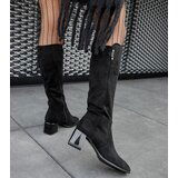 Gemre Black boots on a lacquered heel natural leather Cerignale | Shoptok.si