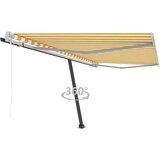 vidaXL Prostostoječa avtomatska tenda 400x300 cm rumena/bela Cene