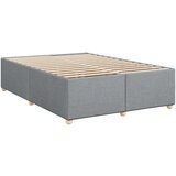 vidaXL Box spring postelja z vzmetnico svetlo siva 140x200 cm blago | Shoptok.si