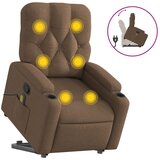 Maison Chic masažni naslanjač - Relax naslanjač s funkcijo vstajanja rjavo blago, (22134608) | Shoptok.si