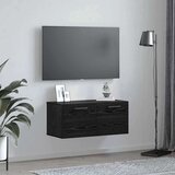 vidaXL Omarica na steni Črni hrast 80 x 36.5 x 35 cm Konstruiran les | Shoptok.si