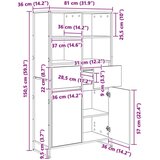 vidaXL Kreveta 2 pcs Crni hrast 81 x 36 x 150.5 cm Konstruirano drvo | shoptok.hr