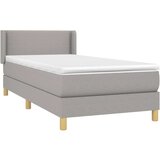  Box spring postelja z vzmetnico svetlo siva 80x200 cm blago, (20726251) | Shoptok.si