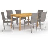  7-dijelni vrtni blagovaonski set sivi | Eponuda.ba