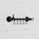 WALTECO Rusticline Zidna lajsna s kukicama (D x Š x V: 28 x 40 x 6 cm, Čelik) | shoptok.hr