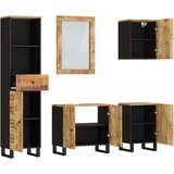  5-dijelni set kupaonskog namještaja od masivnog drva manga | shoptok.hr
