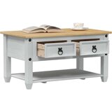  Klubska miza s predalom Bela 85 x 50 x 45 cm Masivno borovo les, (5000295376) | Shoptok.si