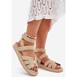 Boto Women's Sandals With Velcro Beige Uvissa | shoptok.hr