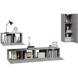  4-dijelni set TV ormarića sivog sonome konstruirano drvo | shoptok.hr