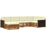  Set vanjskih sofa 6 kom. Prirodna i krem Smeđa | shoptok.hr