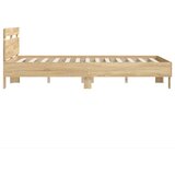  Okvir za krevet s uzglavljem boja hrasta 135x190 cm drveni | shoptok.hr