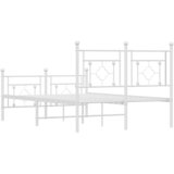  Metalni okvir kreveta uzglavlje i podnožje bijeli 120x200 cm | Eponuda.com