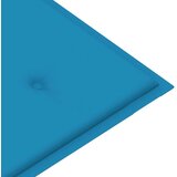 vidaXL Klupa Batavia s plavim jastukom 120 cm od masivne tikovine | shoptok.hr