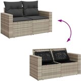 vidaXL 6-dijelni set vrtnih sofa od poliratana s jastucima svjetlosivi | shoptok.hr