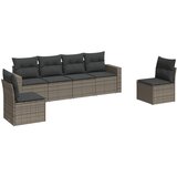 Maison Chic Seti vrtnega pohištva - Vrtna garnitura - Vrtni pohištvo set 6-delna z blazinami siv poli ratan, (21807076) | Shoptok.si