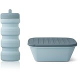 Liewood silikonski jedilni set za na pot jose sea blue/whale blue mix | Shoptok.si