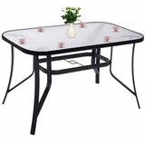 springos stakleni vrtni stol, crni | shoptok.hr