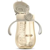 Neno Mio 2 12m+ otroški lonček s slamico Brown 280 ml | Shoptok.si