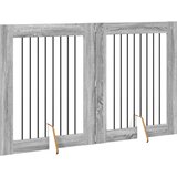  Vrata za pse s postoljem 2 pcs Siva sonoma 80 x 100 cm | shoptok.hr