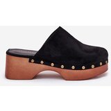 Boto Women's Clogs Slides With Studs Eco Suede Black Ellason | ePonuda.com