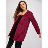 Fashion Hunters Dark purple women's blazer from Irmina eco suede | Shoptok.si