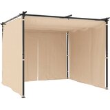  Sjenica sa zastorima 3 x 3 m krem čelična | shoptok.hr