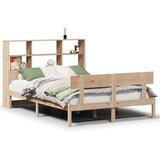 vidaXL Krevet s regalom za knjige bez madraca 160x200 cm od borovine | shoptok.hr