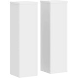 vidaXL Stojalo za rastline 2 kosa belo 17x17x60 cm inženirski les | Shoptok.si