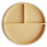 Mushie Silicone Suction Plate deljeni krožnik s priseskom Daffodil 1 kos | Shoptok.si