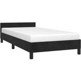  Za krevet s uzglavljem crni 100x200 cm baršunasti | shoptok.hr