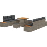  10-dijelni vrtni set sofe s jastucima siva poli ratan akacija | shoptok.hr