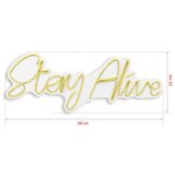 WALLXPERT dekorativna plastična led rasveta stay alive yellow | ePonuda.com