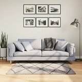 vidaXL Čupavi moderni tepih s visokim vlaknima bež antracit 120x120cm Cijene