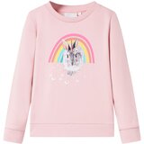  Dječja topla majica svjetloružičasta 128 | shoptok.hr