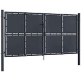  Vrtna vrata čelična 300 x 150 cm antracit | shoptok.hr