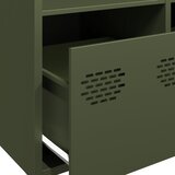 Visoka komoda maslinastozeleni 68x39x103,5 cm od čelika | shoptok.hr