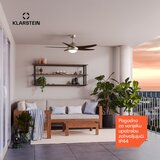 Klarstein Bolero stropni ventilator z lučjo | 132 cm | 35 W | Tiho delovanje | Les | Shoptok.si